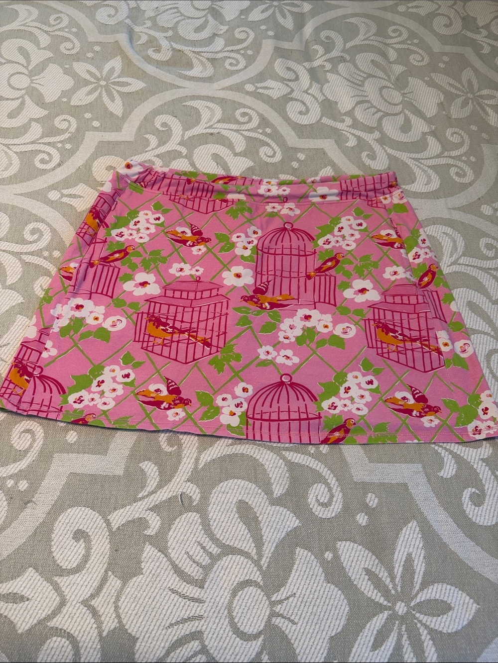 Spartina 449 Pink Birdcage Floral Skort